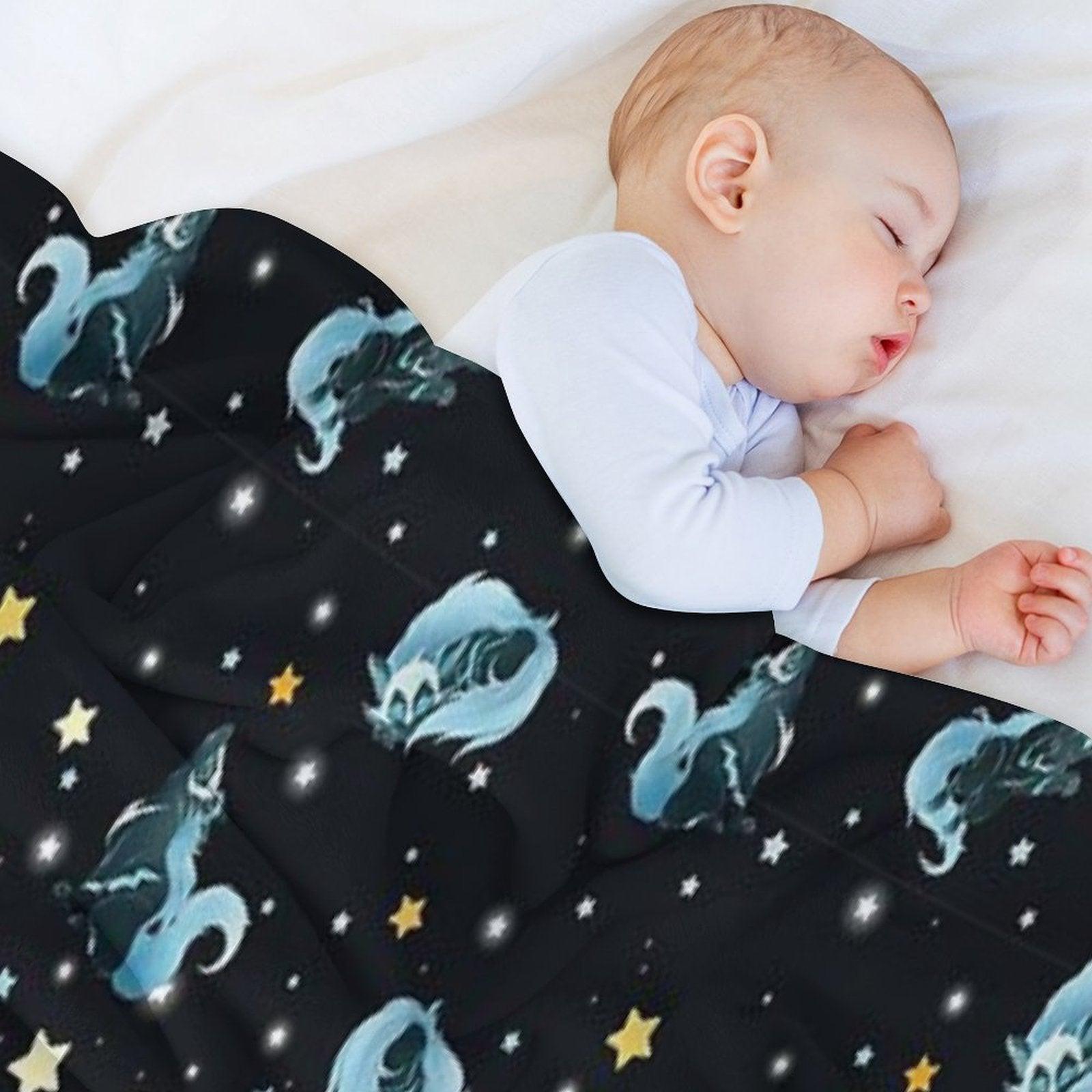 Cosmic Wolf Throw Blanket