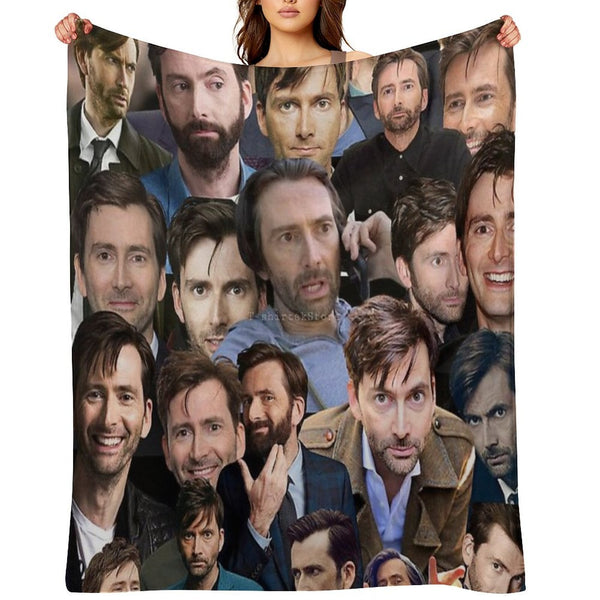David Tennant Photo Collage Quick-dry Throw Blanket