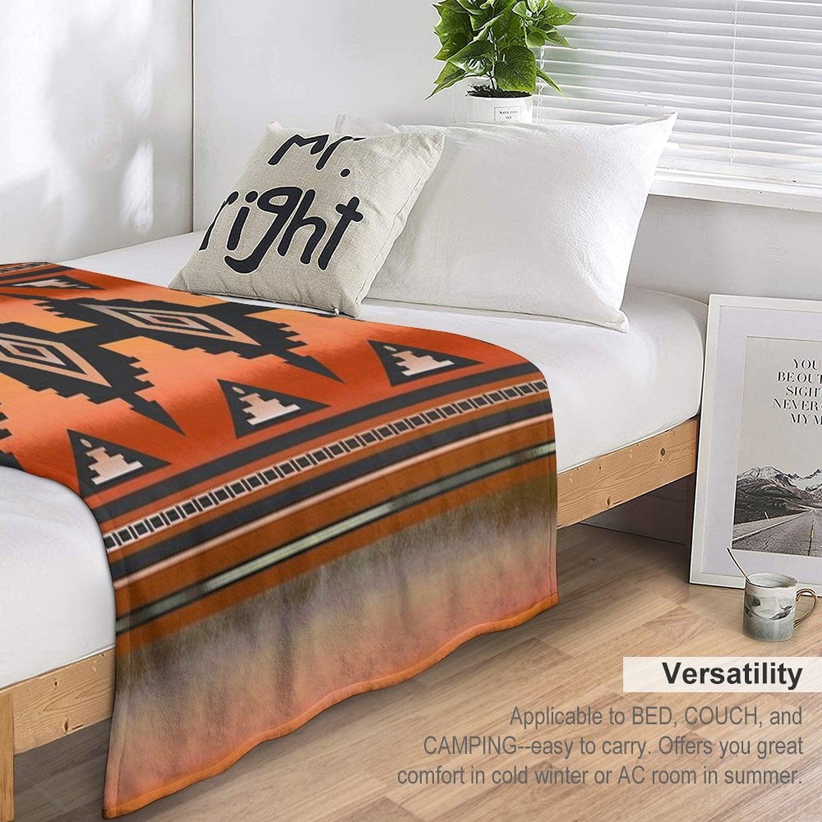 Canyon  Navajo Rust Throw Blanket