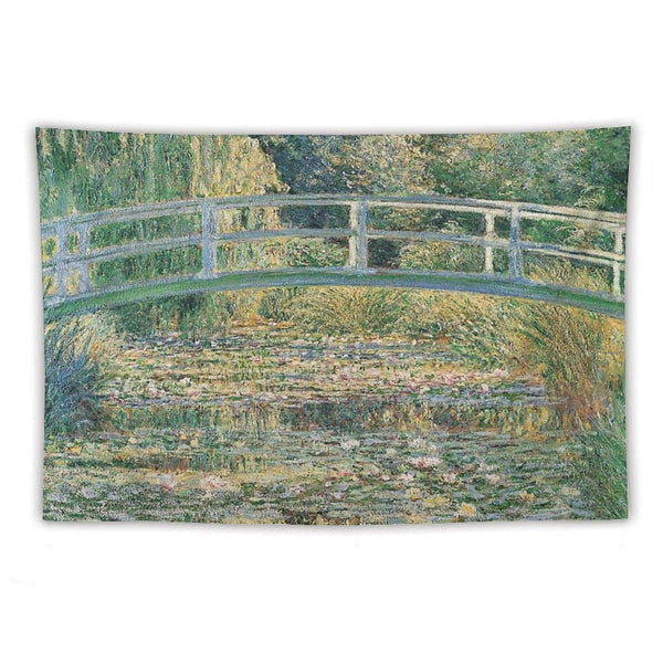 HD. The Water Lily Pond by Claude Monet Tapestry