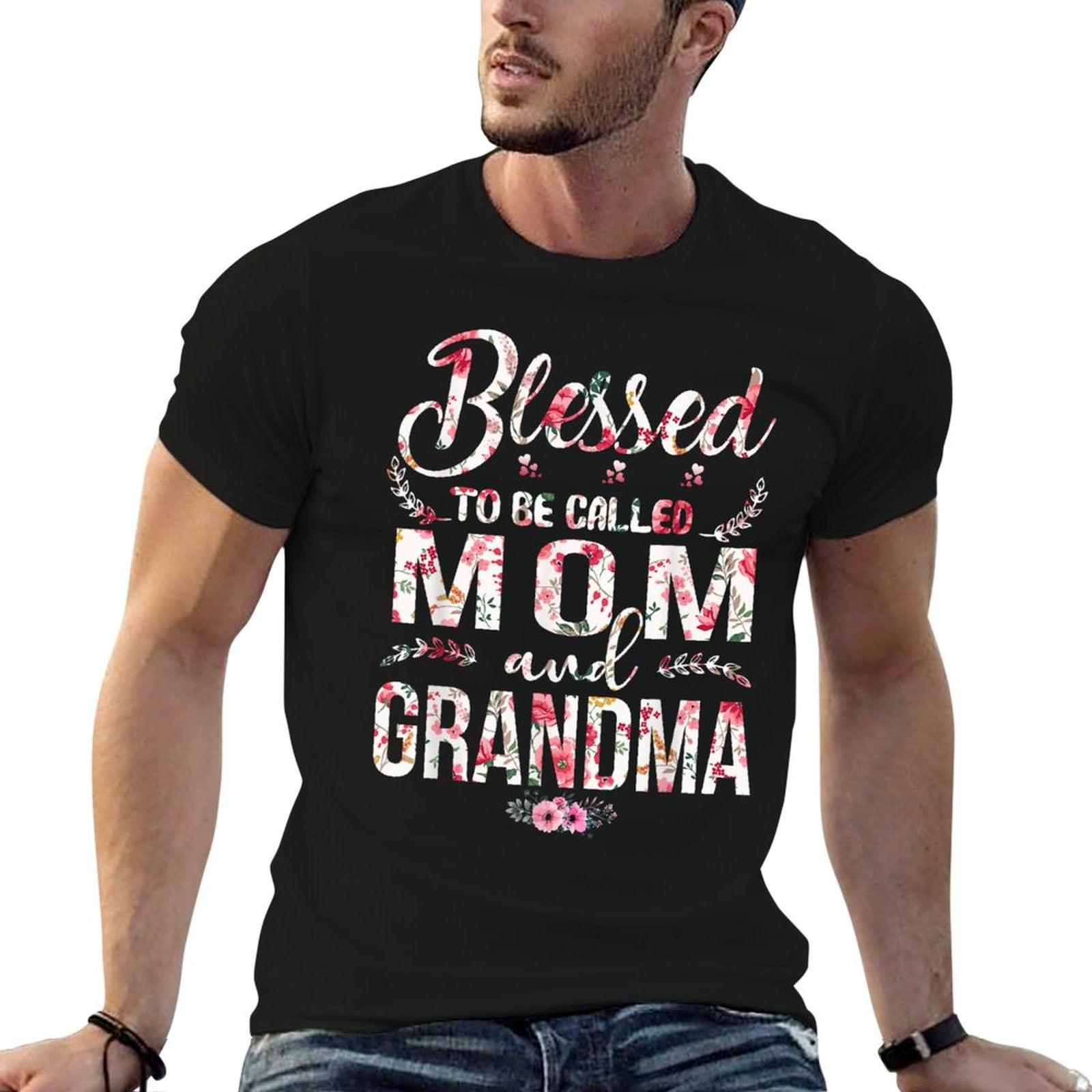Blessed To Be Called Mom And Grandma Floral Mother's Day T-Shirt