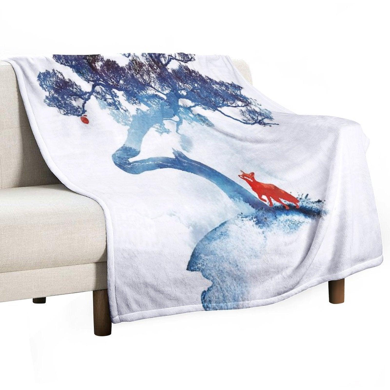 The Last Apple Tree Throw Blanket