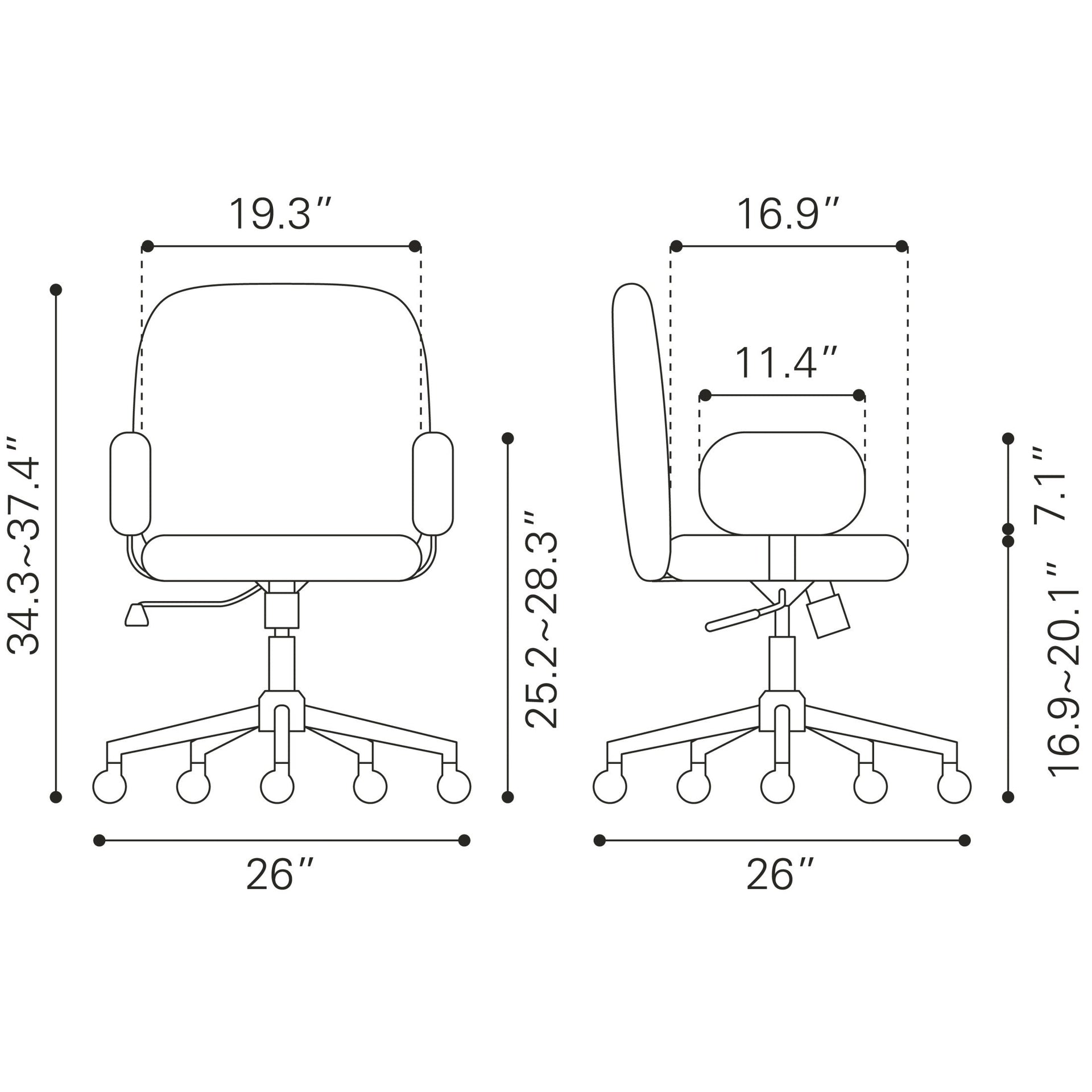 Lionel Office Chair Beige