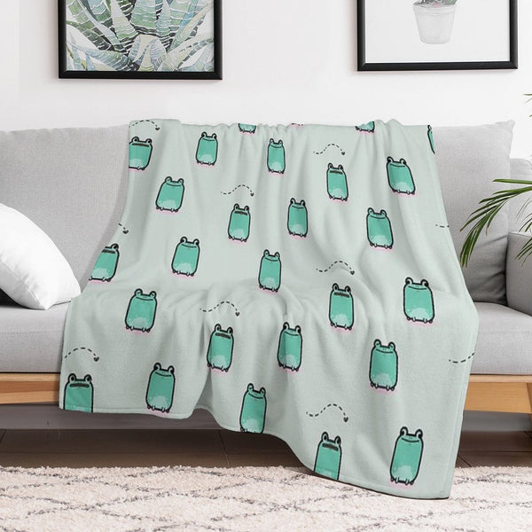 Cute Frogs Multi-functional Throw Blanket