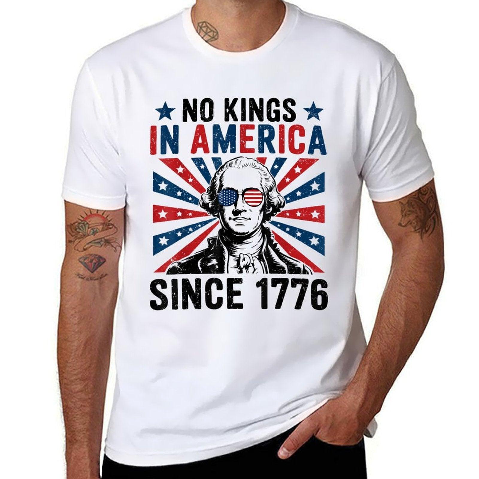 No Kings In America Since 1776 Vintage Patriotic USA  Easy-care T-Shirt