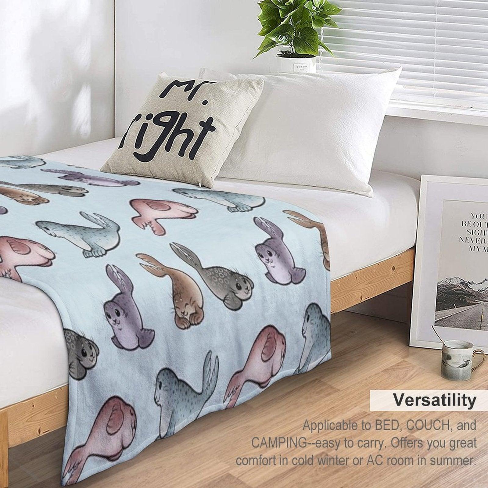 Little Seals Throw Blanket