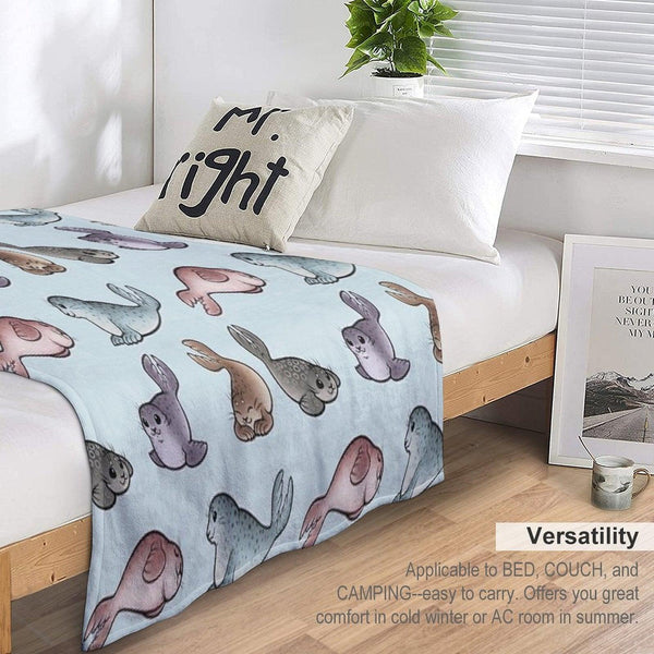 Little Seals Throw Blanket