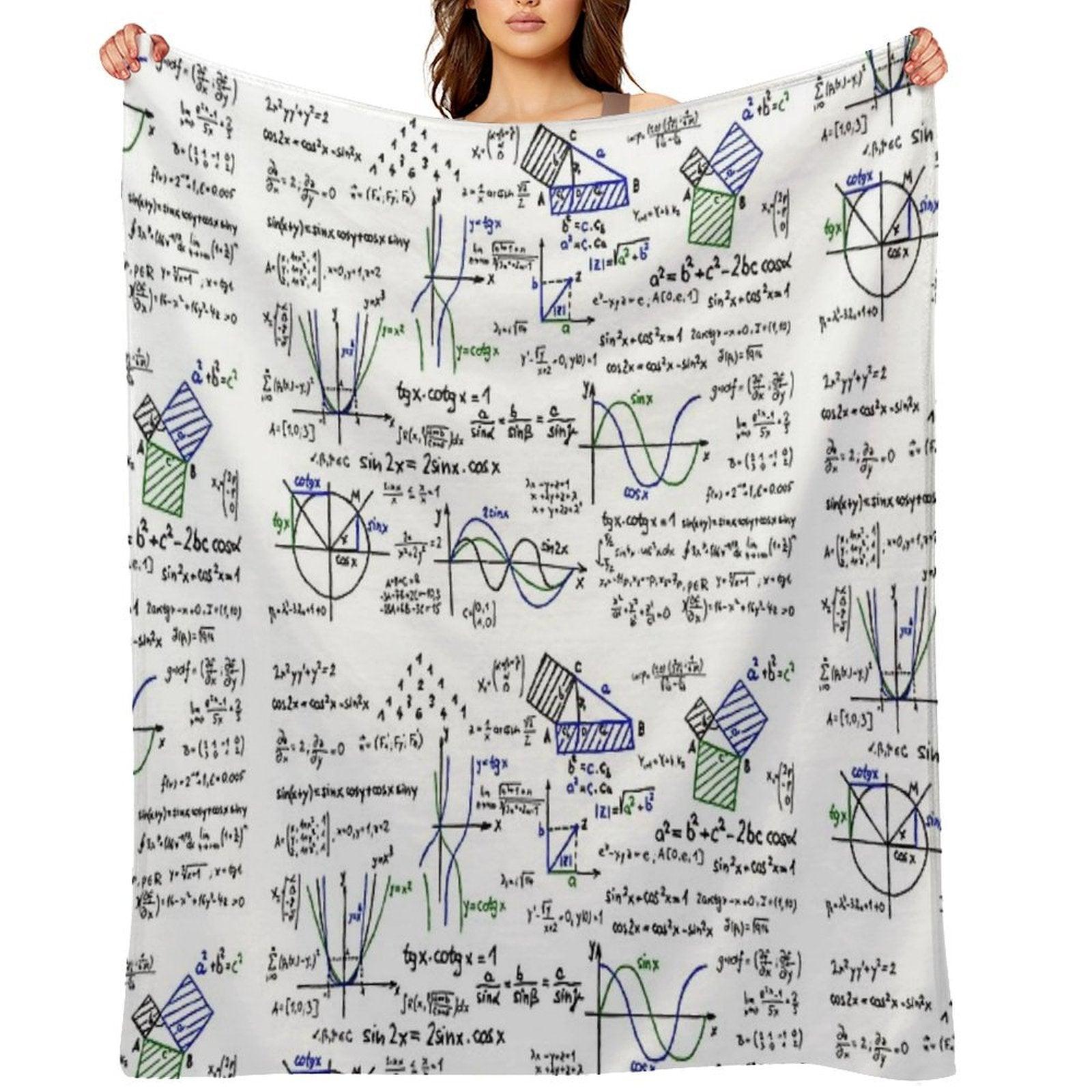 Mathematics Formulas And Numbers Throw Blanket