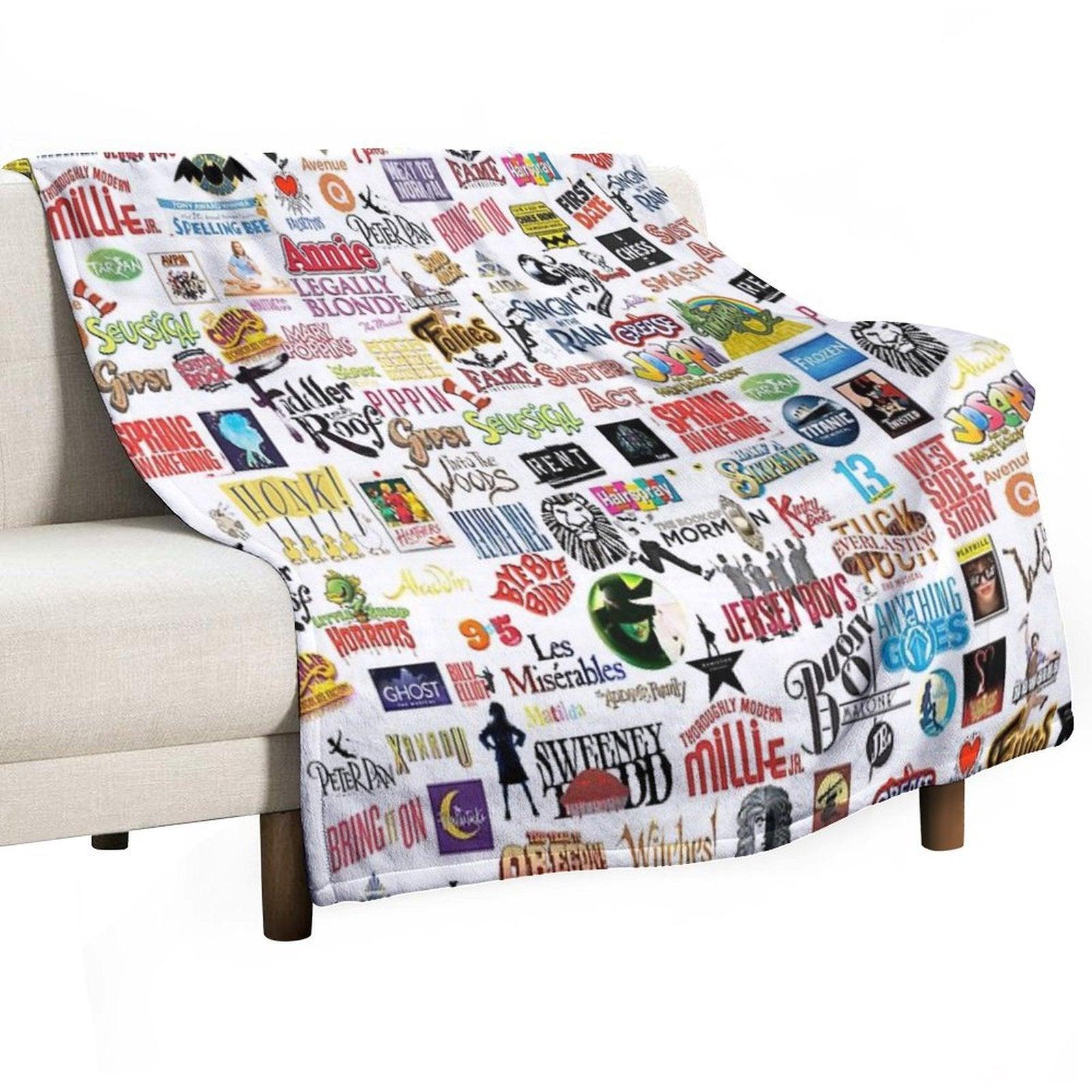 Musical Logos Throw Blanket