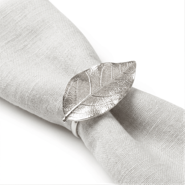Silver Leaf Napkin Rings – Silver Grace