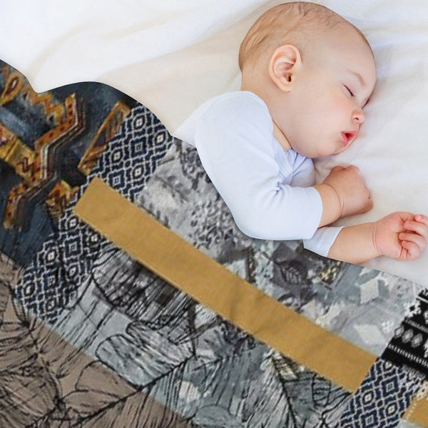 Ethnic Patchwork Pattern Eco-conscious Throw Blanket