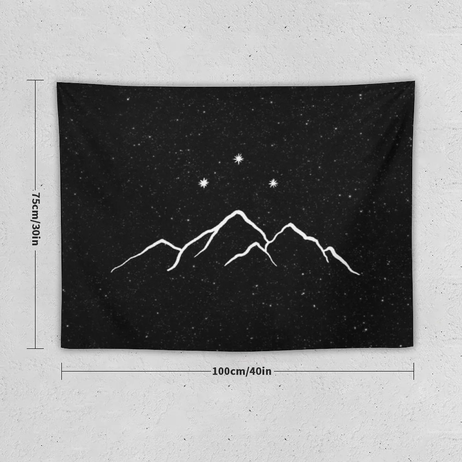 Night Court - Starry Black And White Tapestry