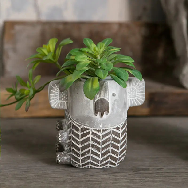 CEMENT KOALA PLANTER
