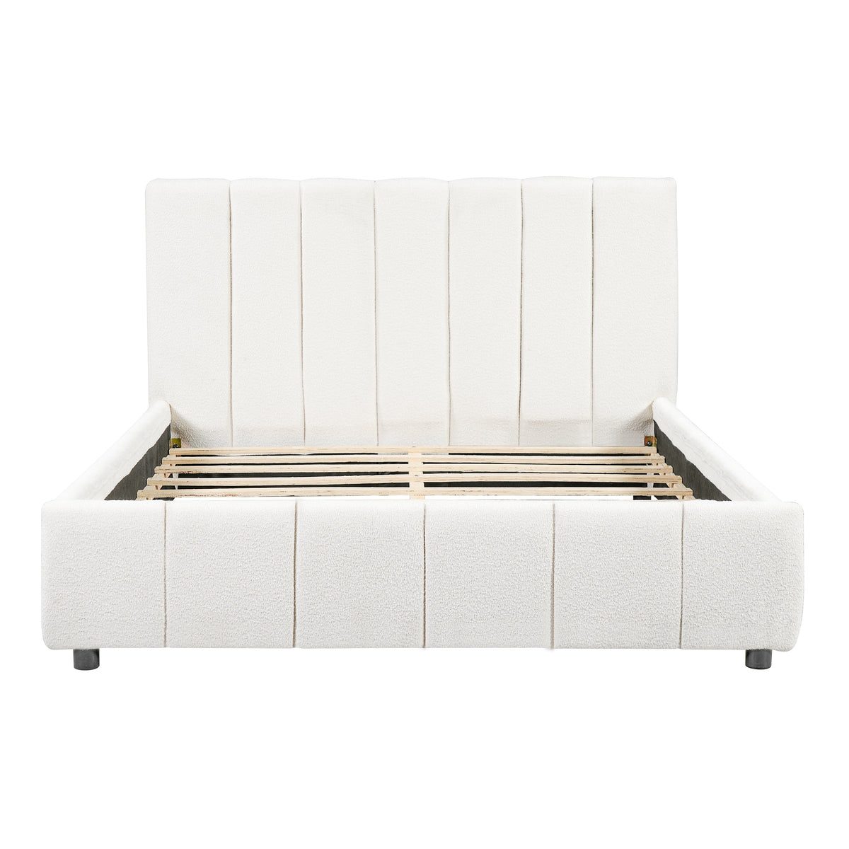 Queen Size Upholstered Bed Frame with Thick Fabric