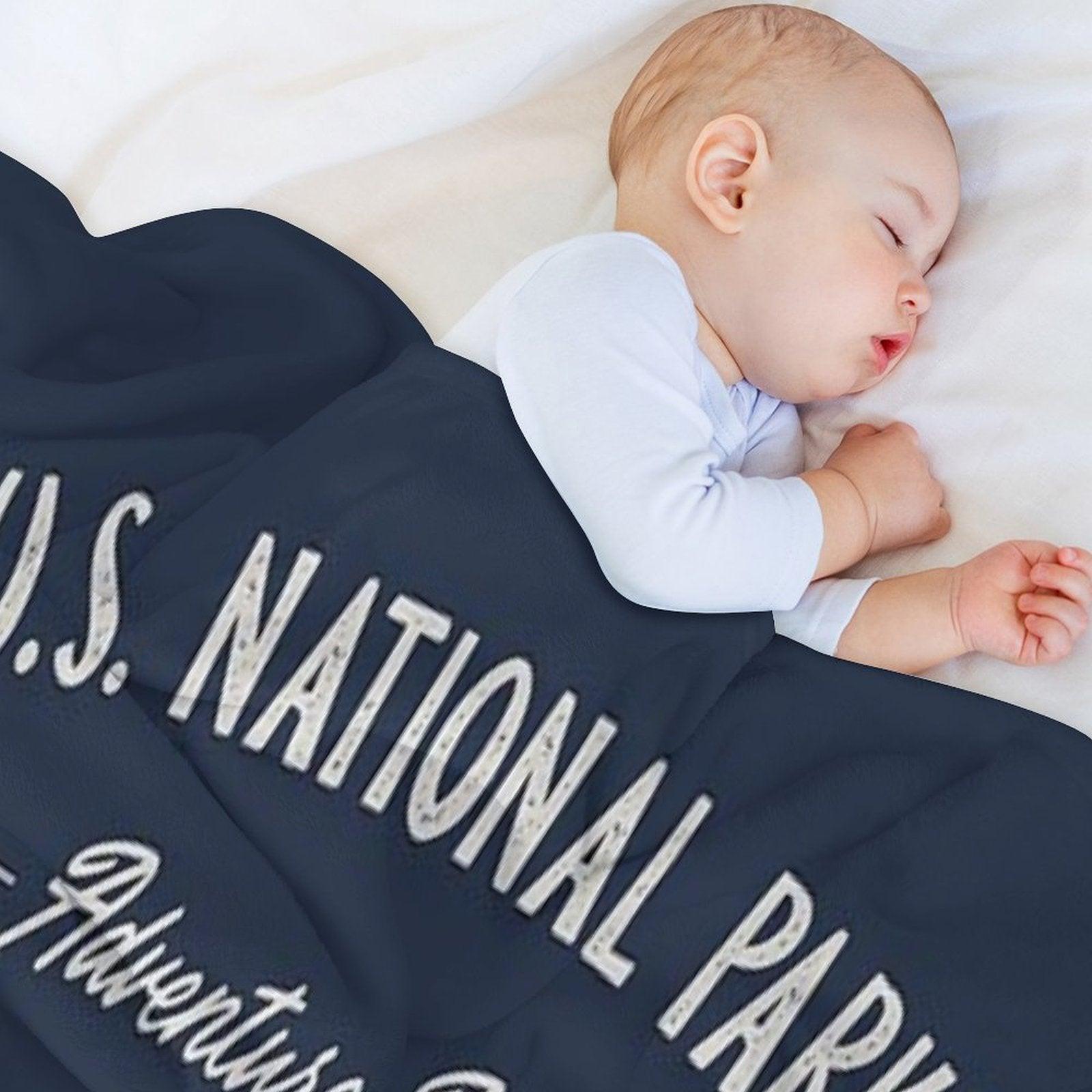 U.S National Parks Map - Adventure Awaits Throw Blanket