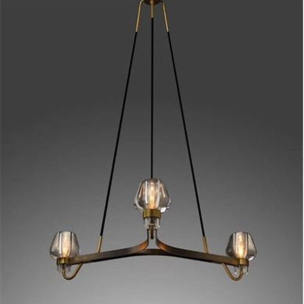 Modern Creative Full Copper Crystal Chandelier