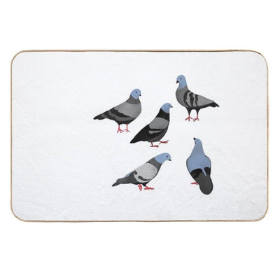 Design 33 - The Pigeons  Repositionable Bath Mat