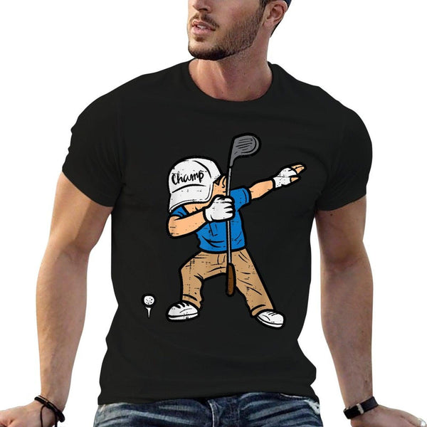 Dabbing Golfer Funny Golfing Golfer Dad Men Boys Kids Youth T-Shirt