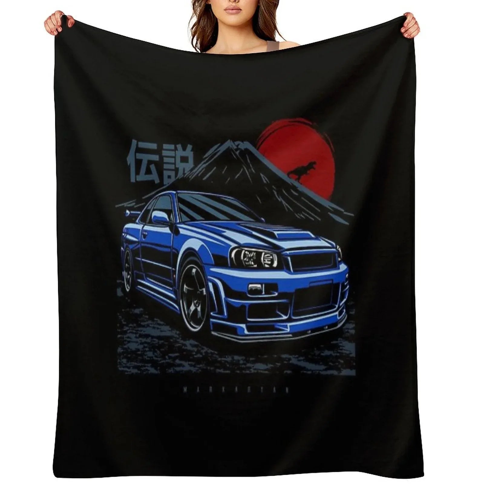 Skyline GTR R34 Throw Blanket