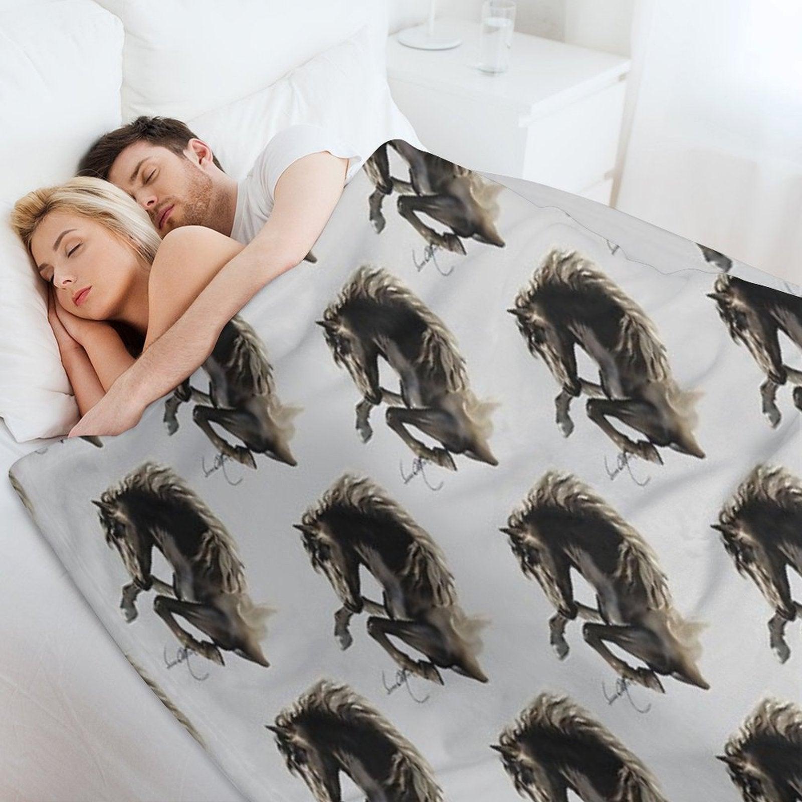 Black Fury (Cut-Out) Throw Blanket
