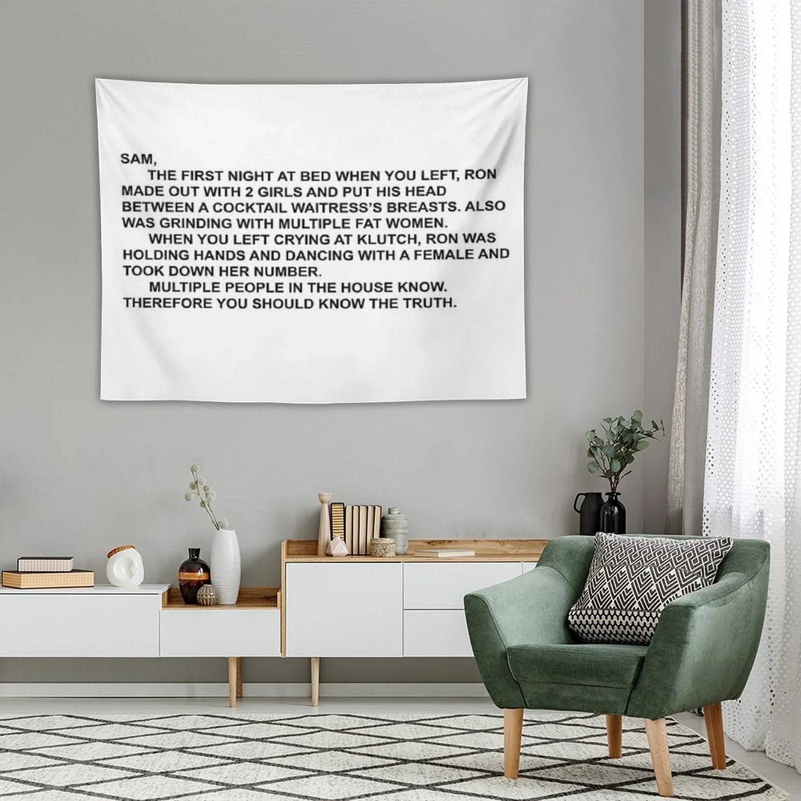 THE NOTE Tapestry