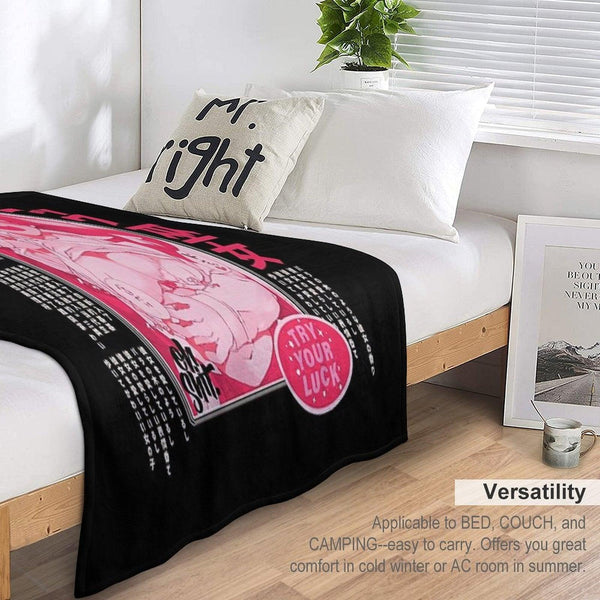 Anime Ahegao Hentai Throw Blanket