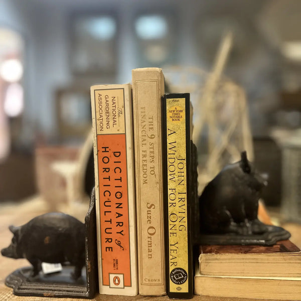 Set of Pigs Cast Iron Bookends