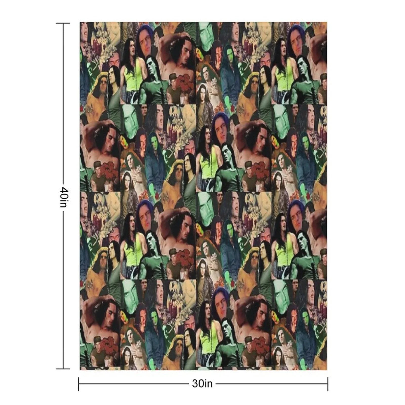 Type O Negative Peter Steele Dark Goth Collage Edit II Throw Blanket