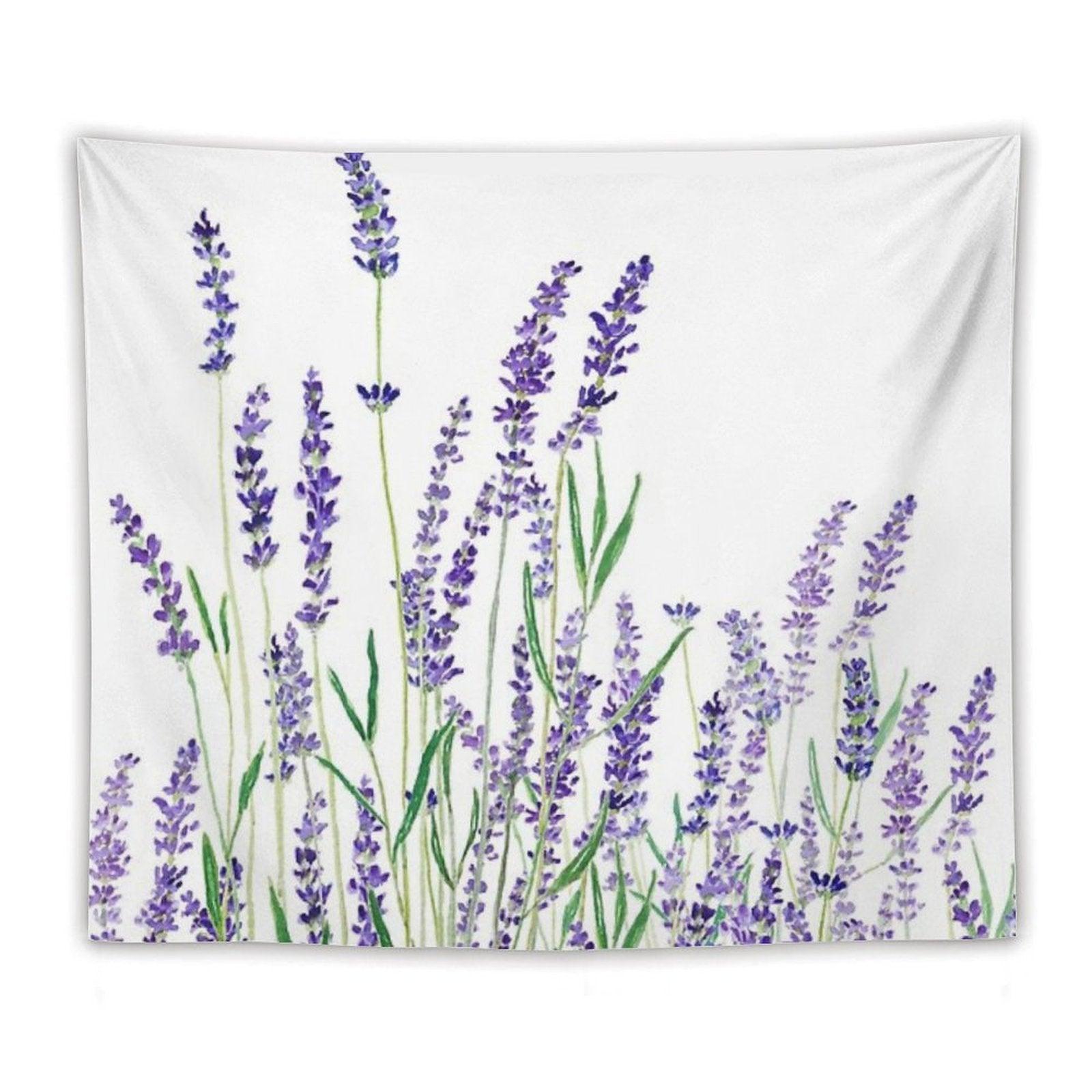 Hand Painted Purple Lavender Tapestry