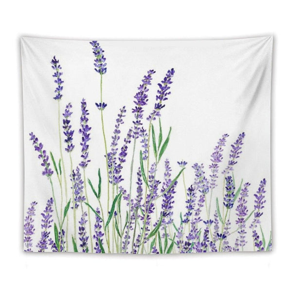 Hand Painted Purple Lavender Tapestry