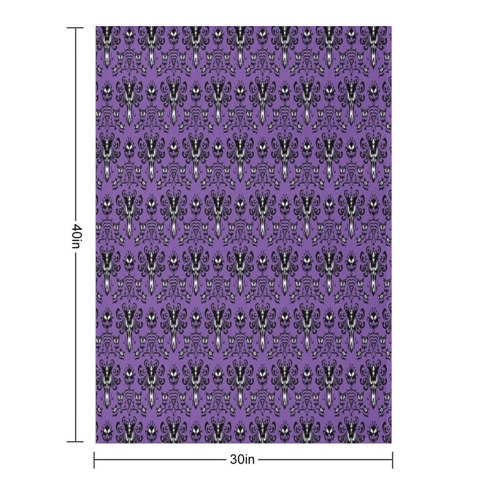 Haunted Mansion Wallpaper Throw Blanket