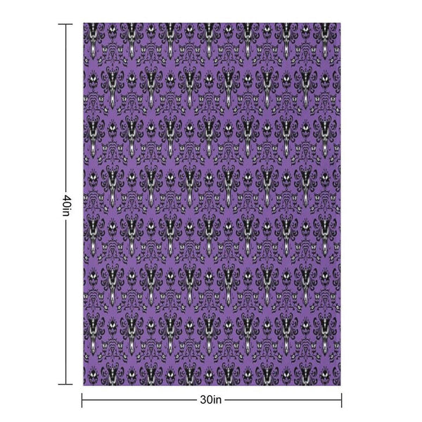 Haunted Mansion Wallpaper Throw Blanket
