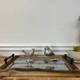 Wood Tray With Glass Bottom VagabondVintage