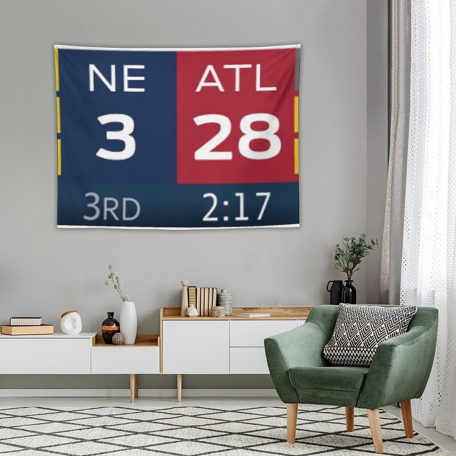 28-3 Patriots-Falcons Tapestry BionZax