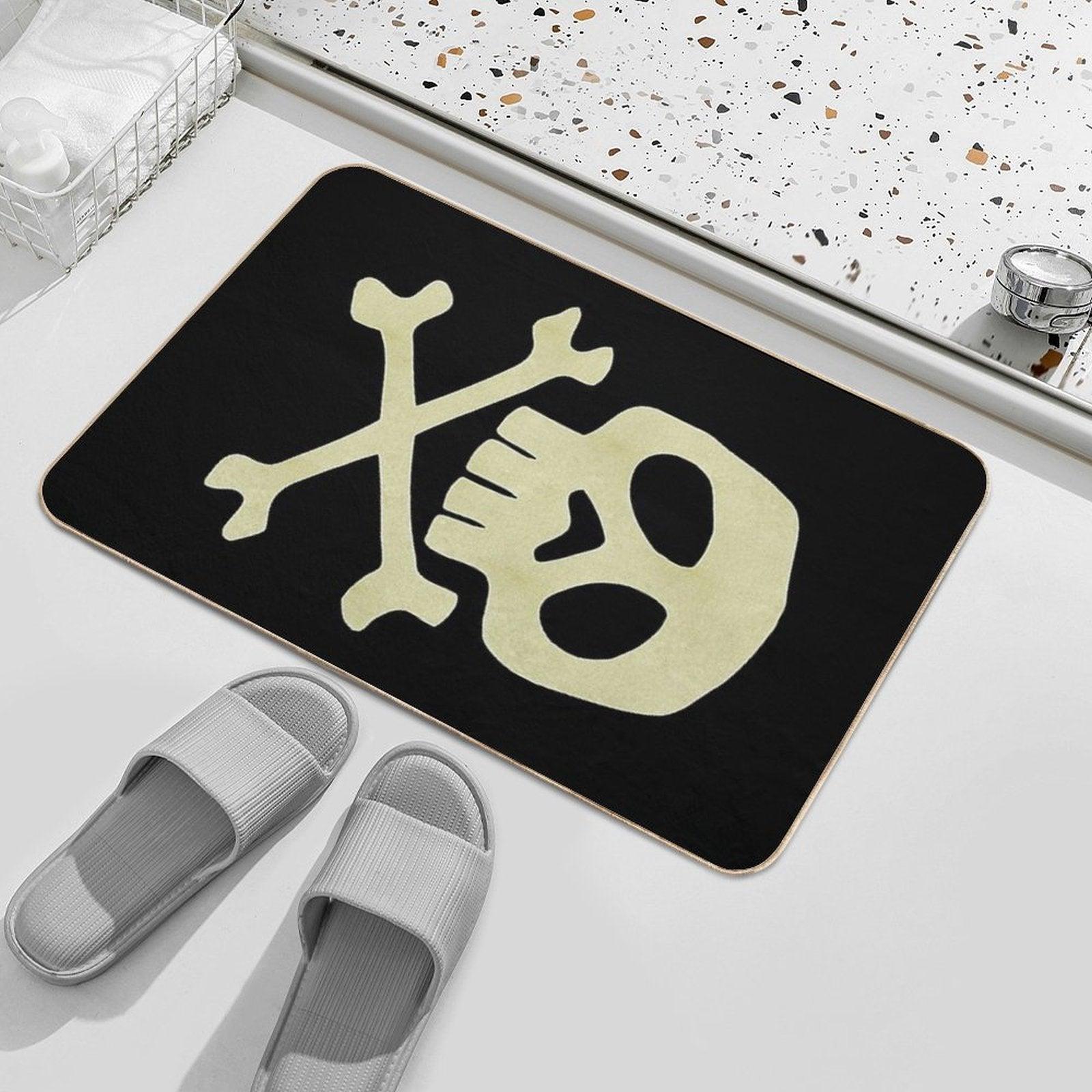 Danzig Style Harlock Skull Crossbones   Jolly Roger Bath Mat