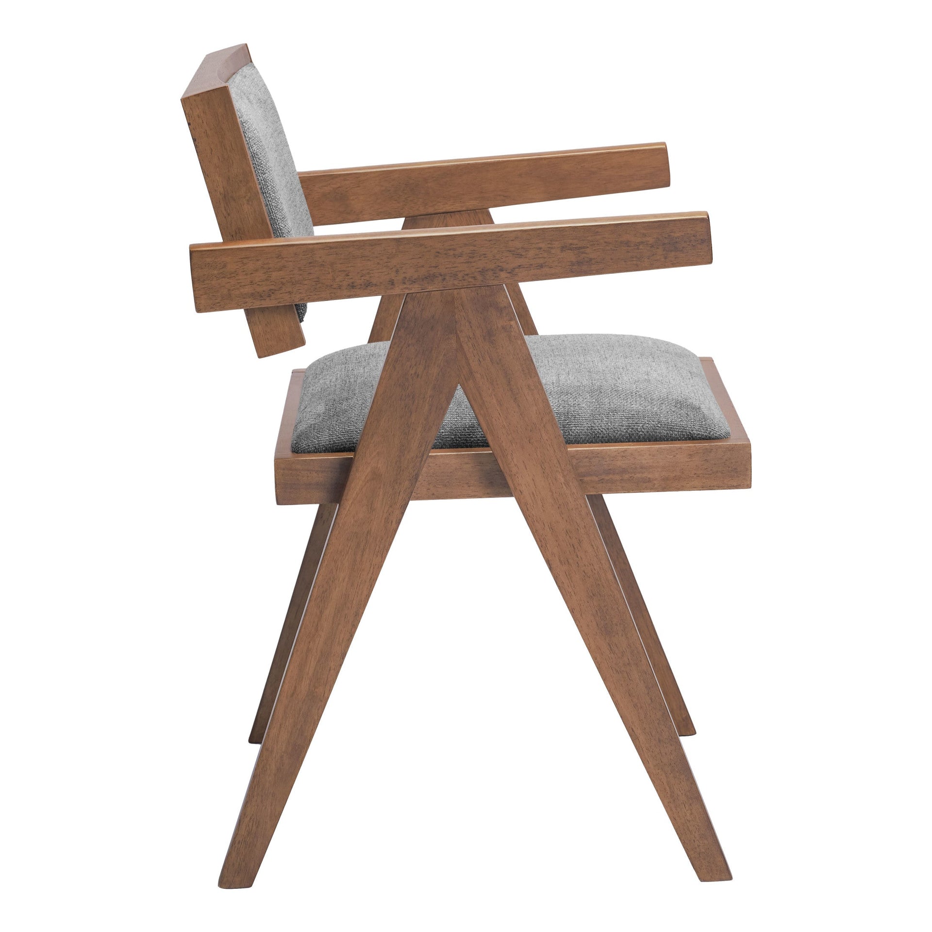 Delhi Dining Chair (Set of 2) Gray & Walnut