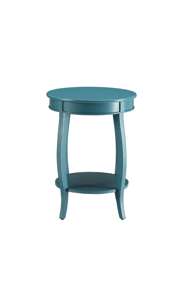 Aberta Teal Finish Accent Table