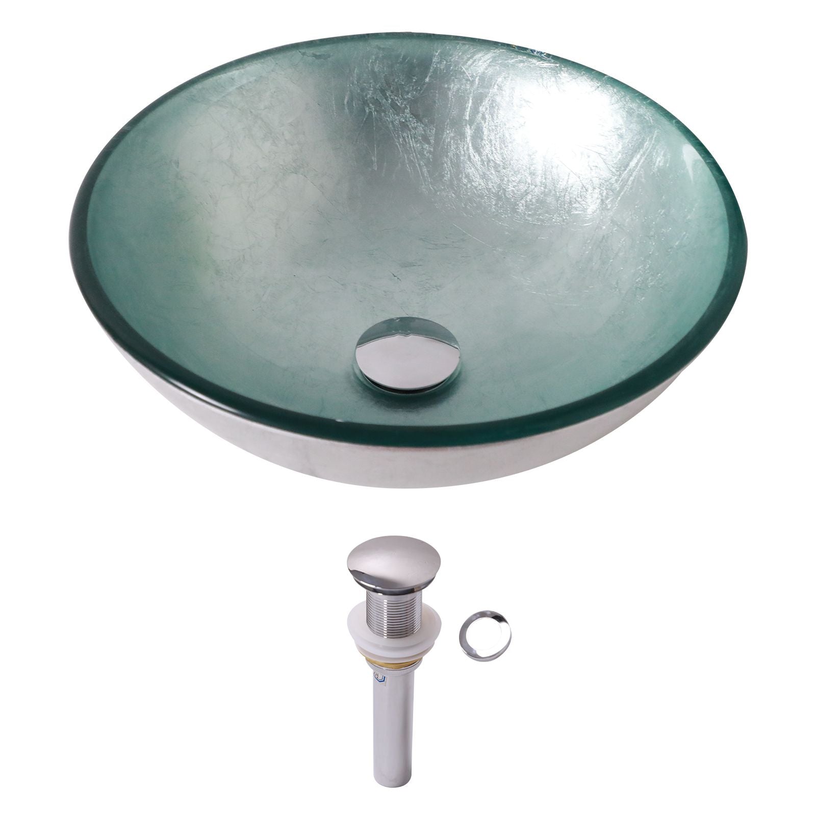Above Counter Artistic Tempered Glass Bathroom Sink Transparent Counter Top Bathroom Single Bowl Vessel Basin
