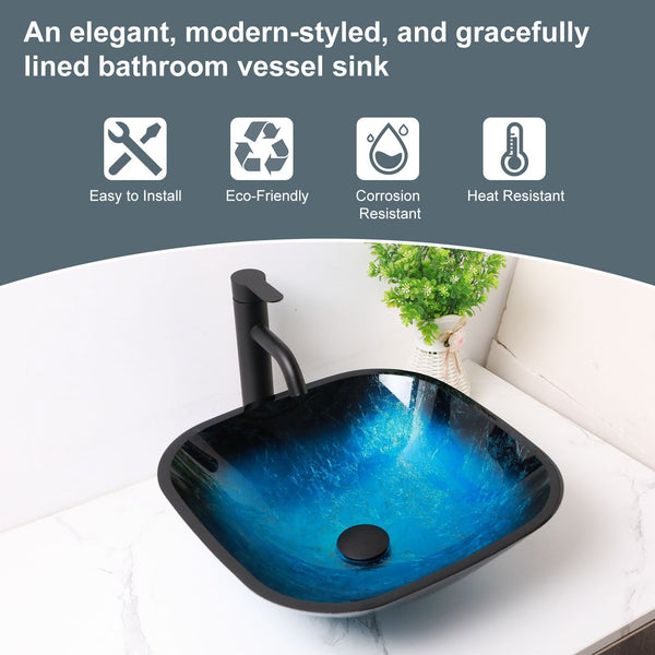 Above Counter Artistic Tempered Glass Bathroom Sink Transparent Counter Top Bathroom Single Bowl Vessel Basin