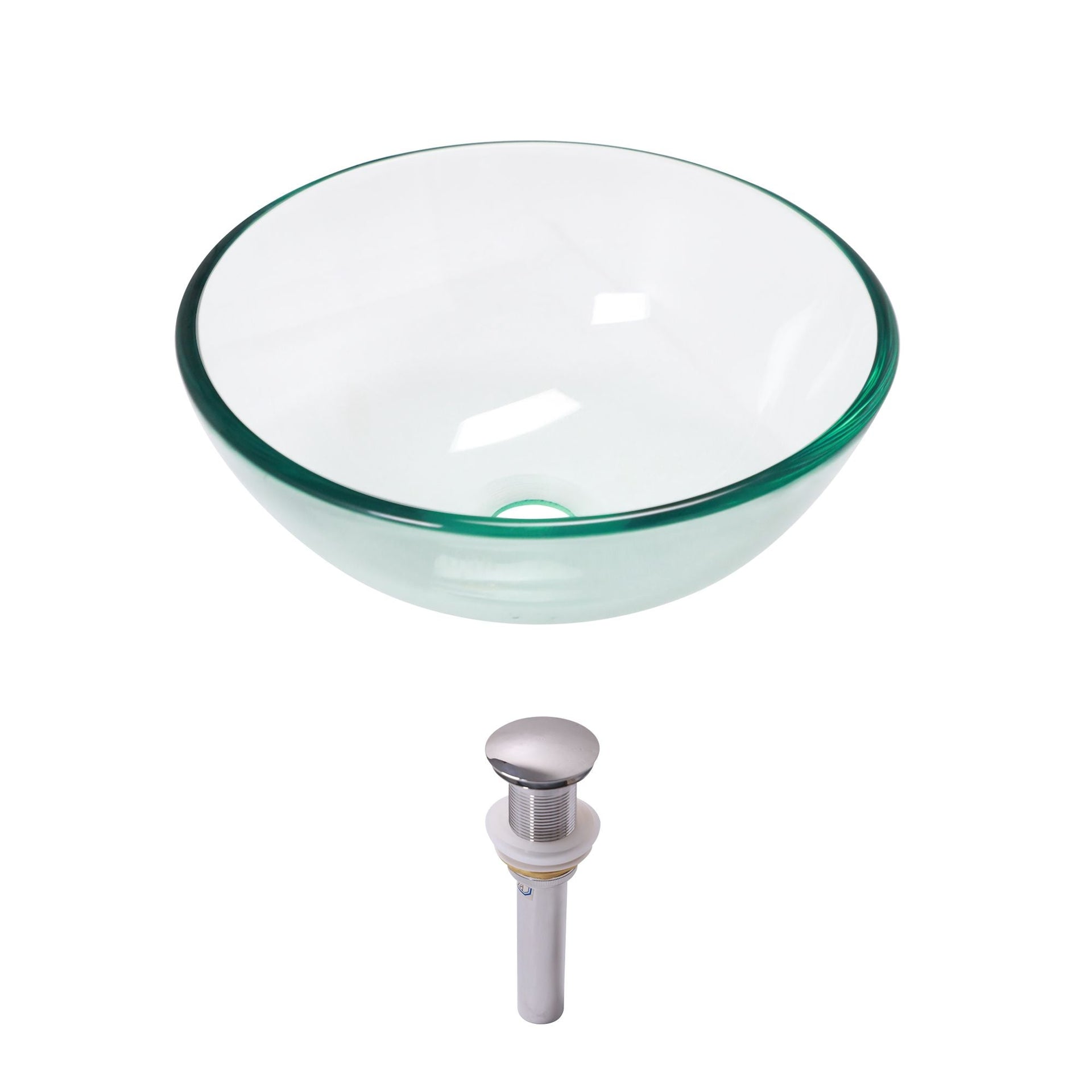 Above Counter Artistic Tempered Glass Bathroom Sink Transparent Counter Top Bathroom Single Bowl Vessel Basin