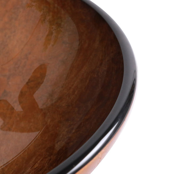 Above Counter Artistic Tempered Glass Bathroom Sink Transparent Counter Top Bathroom Single Bowl Vessel Basin