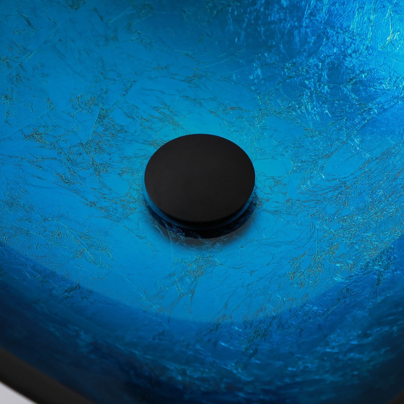 Above Counter Artistic Tempered Glass Bathroom Sink Transparent Counter Top Bathroom Single Bowl Vessel Basin
