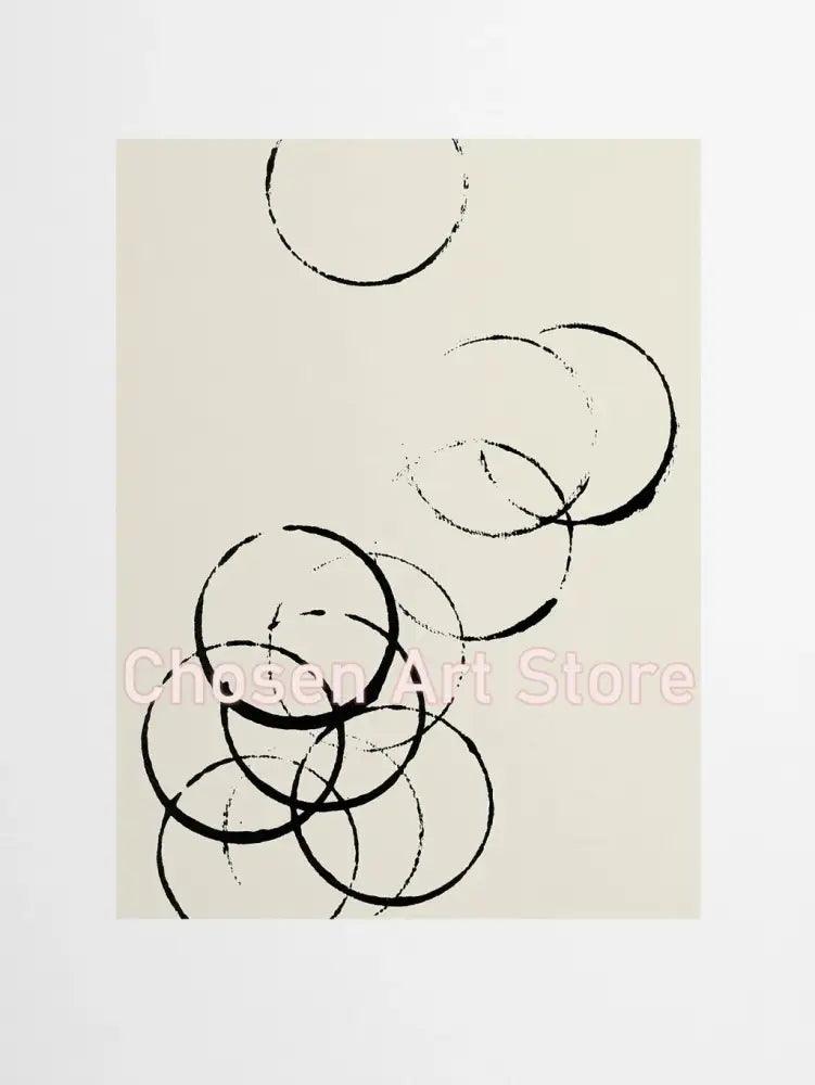 Black Cream Abstract Canvas Set
