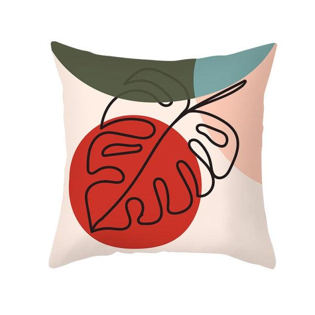 Abstract Line Drawing Cushion Case Modern Abstract Painting Pillow Case Beautiful Art Cushion Covers Art Sofa Pillows Case Livingroom Decorative Pillow 45x45CM