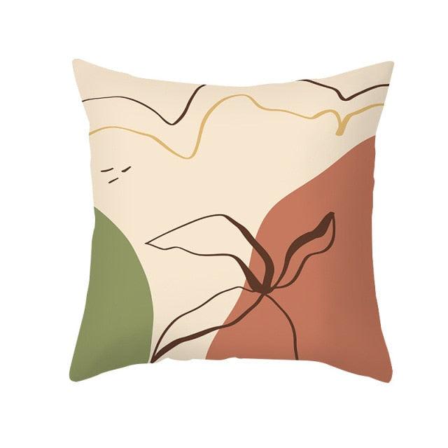 Abstract Line Drawing Cushion Case Modern Abstract Painting Pillow Case Beautiful Art Cushion Covers Art Sofa Pillows Case Livingroom Decorative Pillow 45x45CM