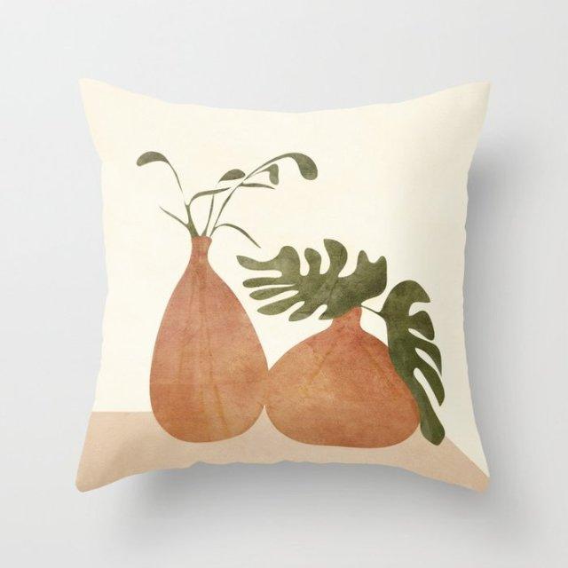 Abstract Line Drawing Cushion Case Modern Abstract Painting Pillow Case Beautiful Art Cushion Covers Art Sofa Pillows Case Livingroom Decorative Pillow 45x45CM