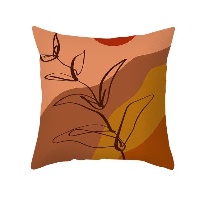 Abstract Line Drawing Cushion Case Modern Abstract Painting Pillow Case Beautiful Art Cushion Covers Art Sofa Pillows Case Livingroom Decorative Pillow 45x45CM