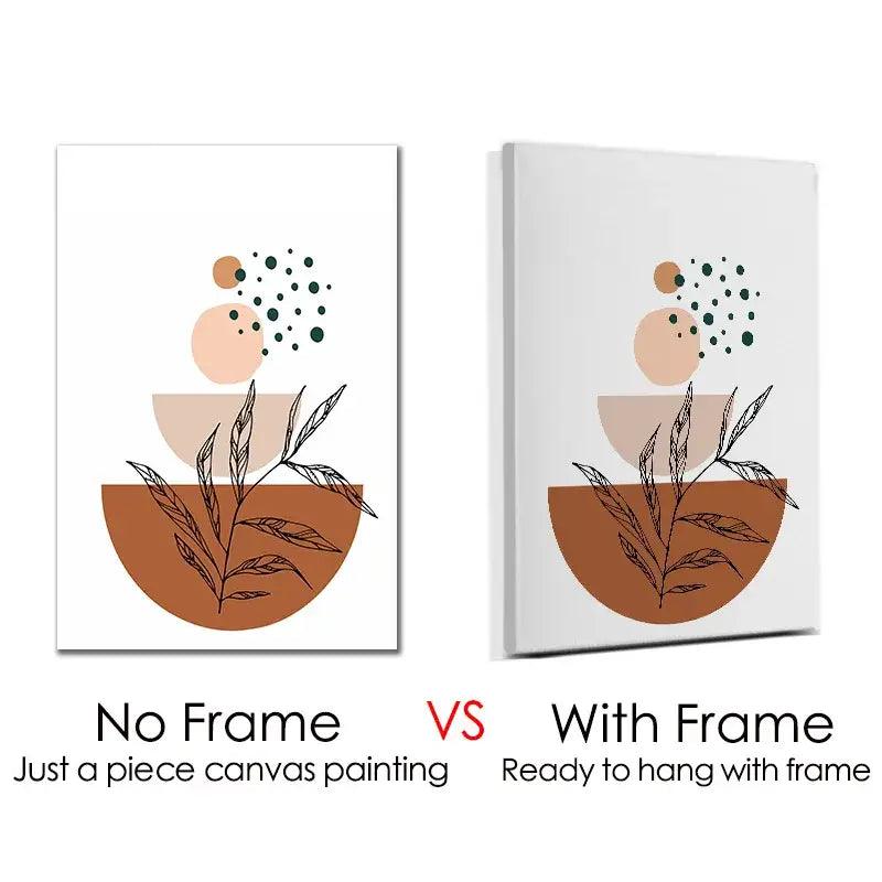Orange Boho Leaf Posters