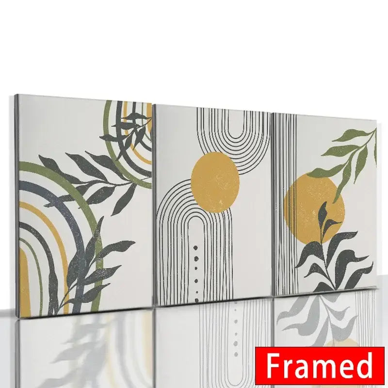 Orange Boho Leaf Posters