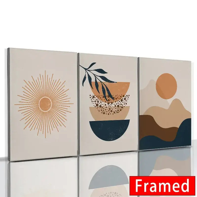 Orange Boho Leaf Posters